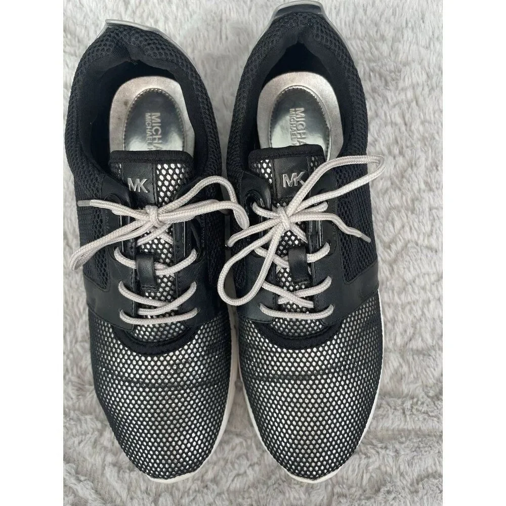 Michael Kors Amanda Trainer Metalic Mesh Womens Size 9.5 Athletic Sneakers